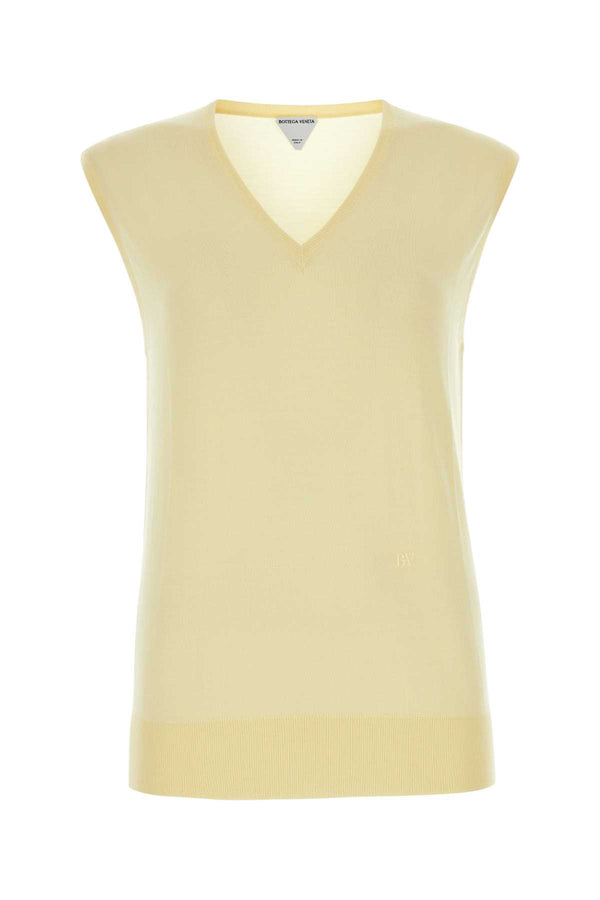 Bottega Veneta Cashmere 82% Cotton tank top in yellow
