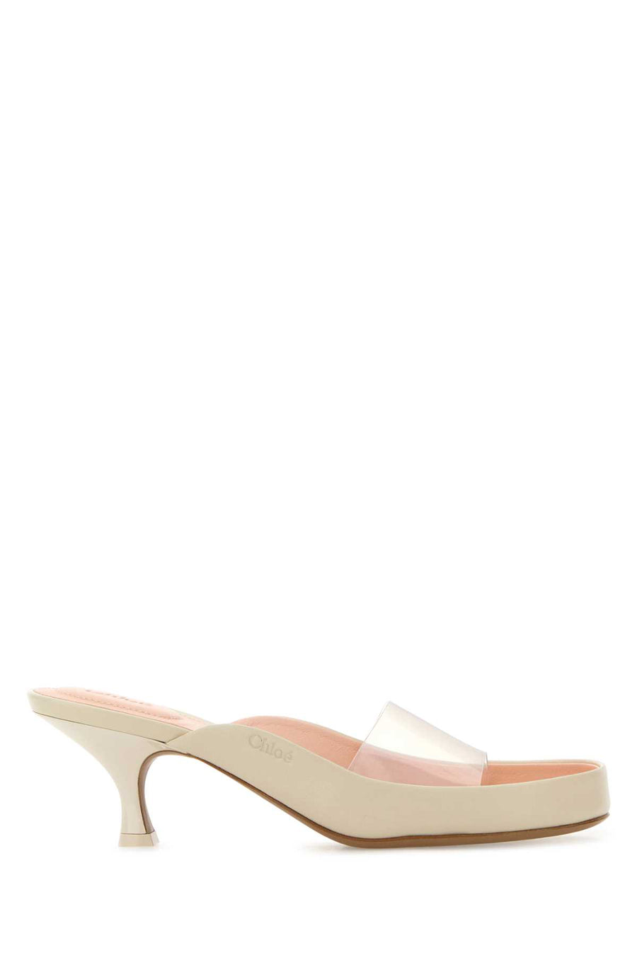 Chloé Junie Exterior: 100% PVC mule in beige
