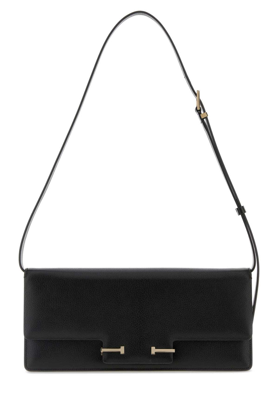 Tom Ford Exterior: 100% Ovine leather shoulder bag in black