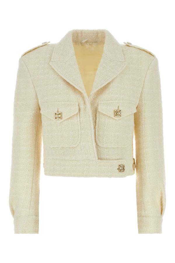 Givenchy Exterior: 94% Wool 6% Polyester; Lining: 100% Cupro blazer in beige