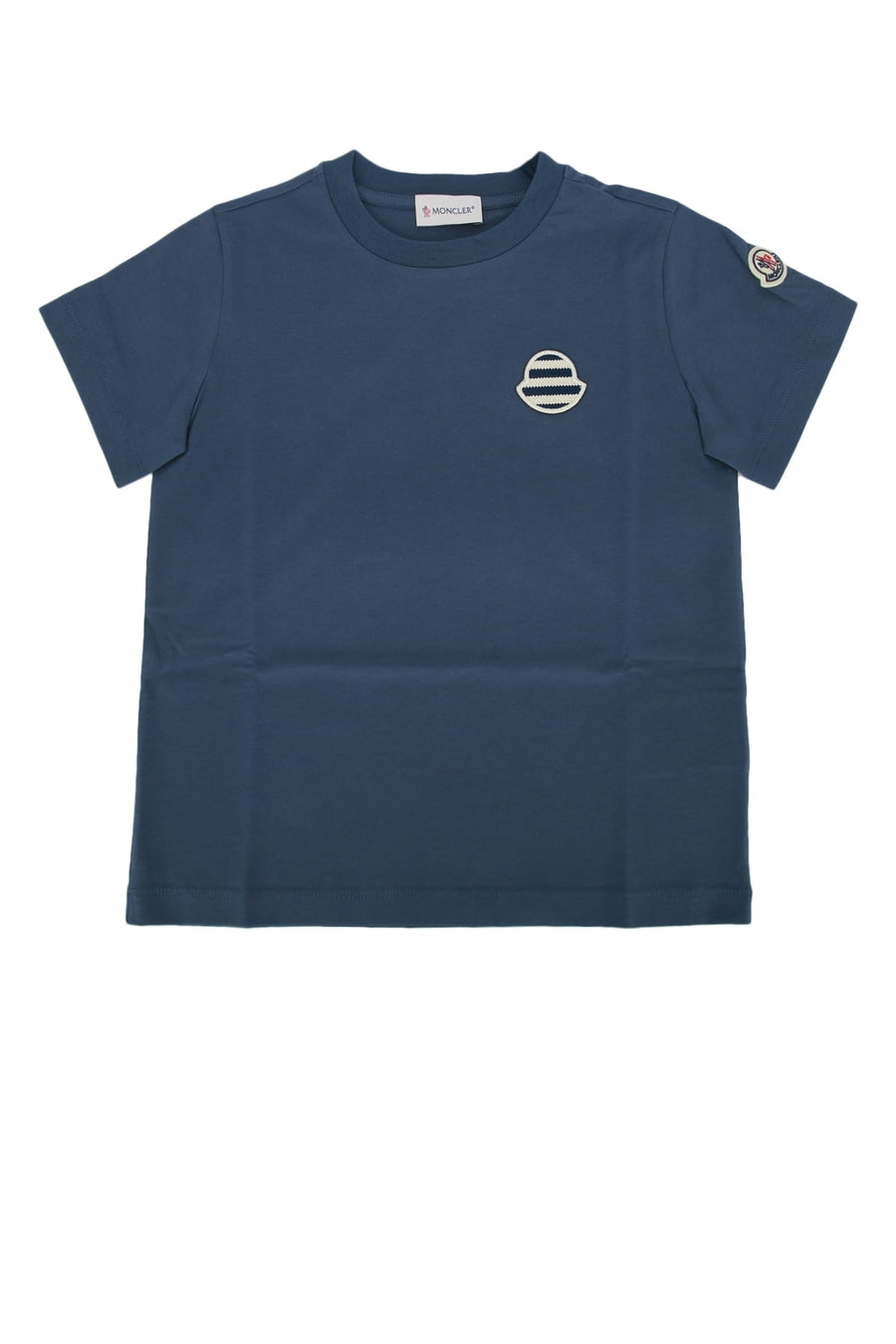 Moncler Jr 100% Cotton t-shirt in navy