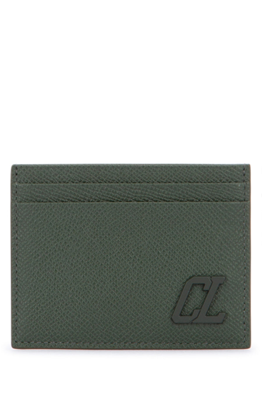 Christian Louboutin Upper: 100% Calf; Lining: 100% Cotton card case in green
