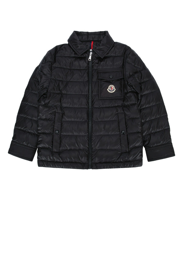 Moncler Jr Shirt Outer: 100% Polyamide/Nylon down jacket in black