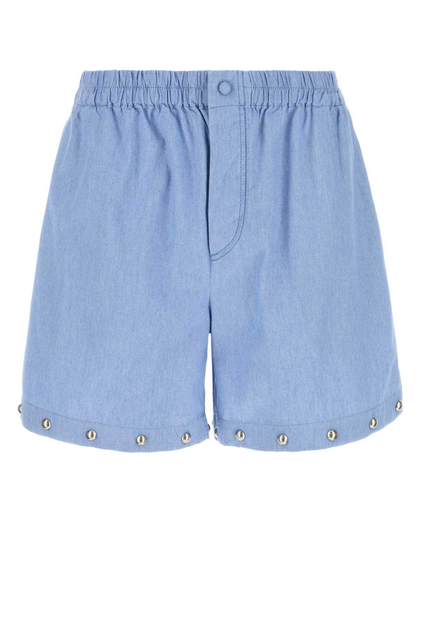 Valentino Garavani Denim 100% Cotton bermuda shorts in blue