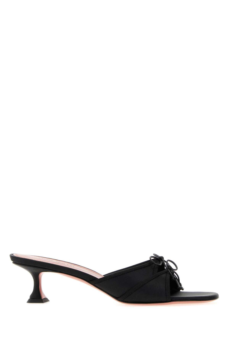 Amina Muaddi Exterior: 100% Fabric; Interior: 100% Fabric slide sandal in black