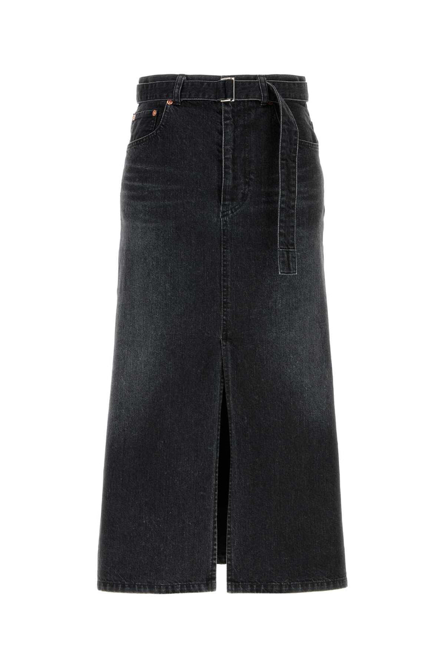 Sacai 100% Cotton skirt in black