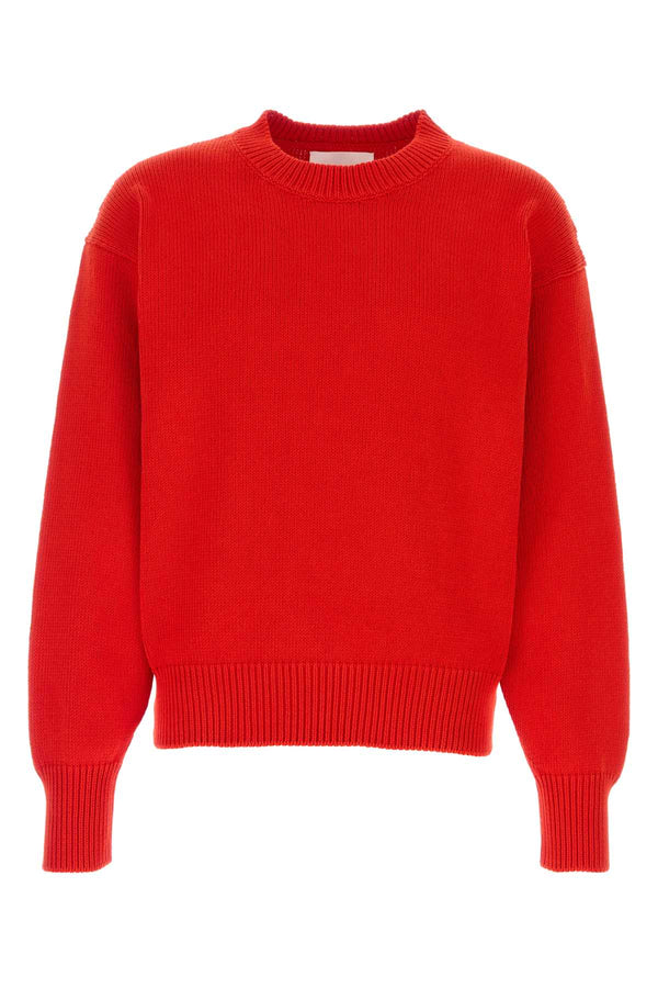Jil Sander Jumper 100% Cotton sweater in red