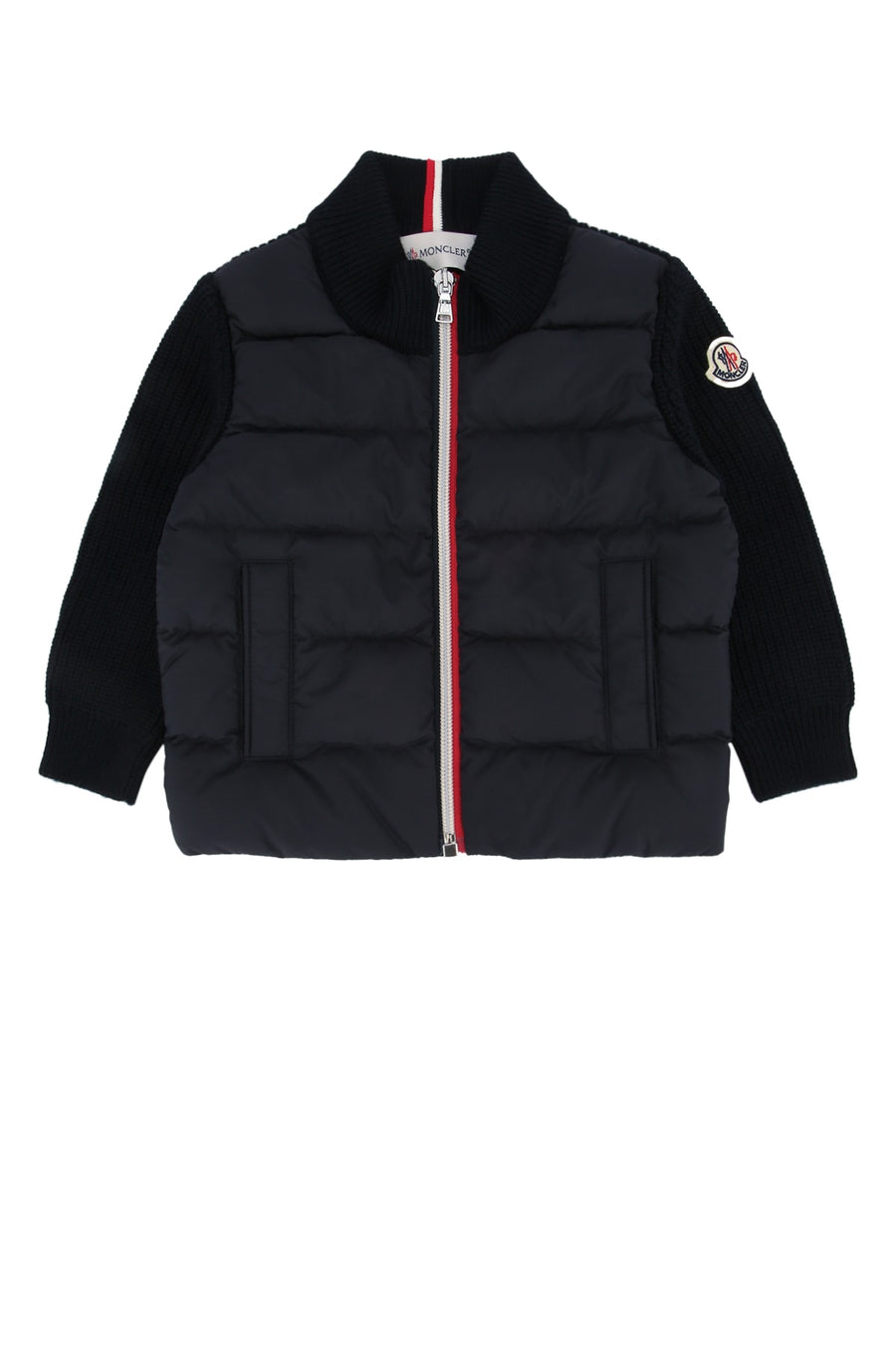 Moncler Jr Nylon down jacket in black