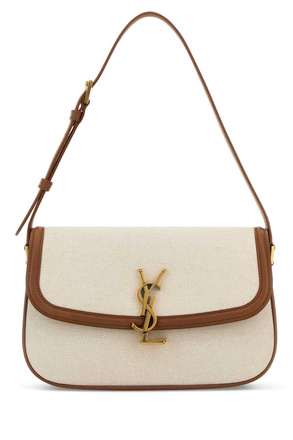 Saint Laurent Solf Exterior: 100% Fabric shoulder bag in beige
