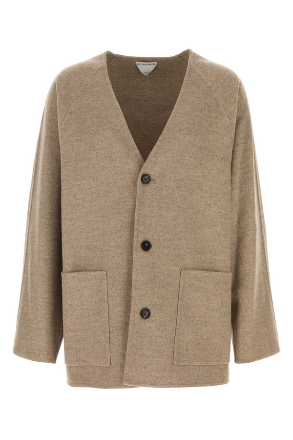 Bottega Veneta 80% Wool cardigan in beige