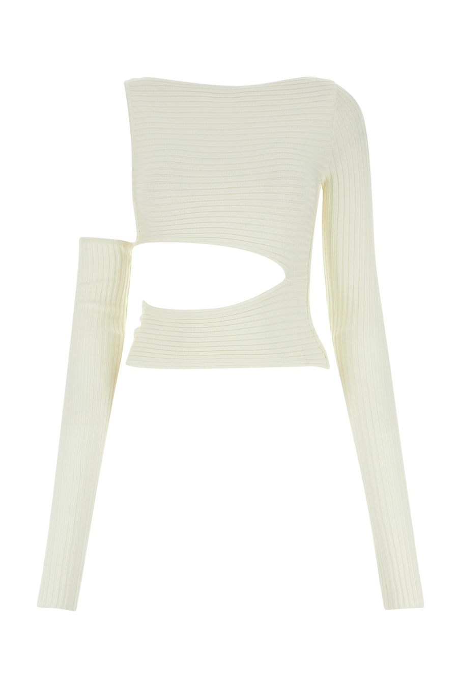 Andrea Adamo 80% Viscose sweater in white
