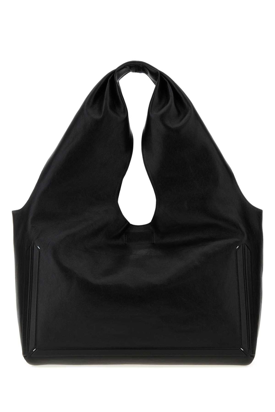 Maison Margiela Exterior: 100% Ovine leather; Lining: 85% Polyester shoulder bag in black