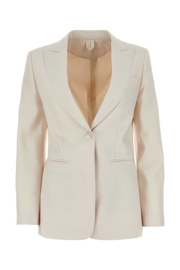 Max Mara Avoriaz 71% Virgin wool Ovis aries aries blazer in beige