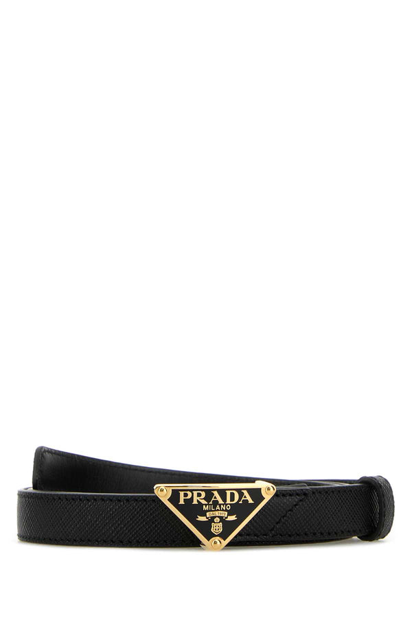 Black Leather Belt Nero Vitello Cinture