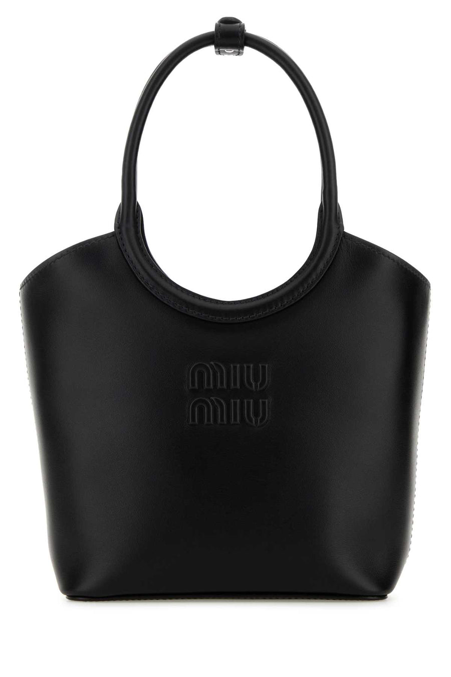Miu Miu Exterior: 100% Calf shoulder bag in black