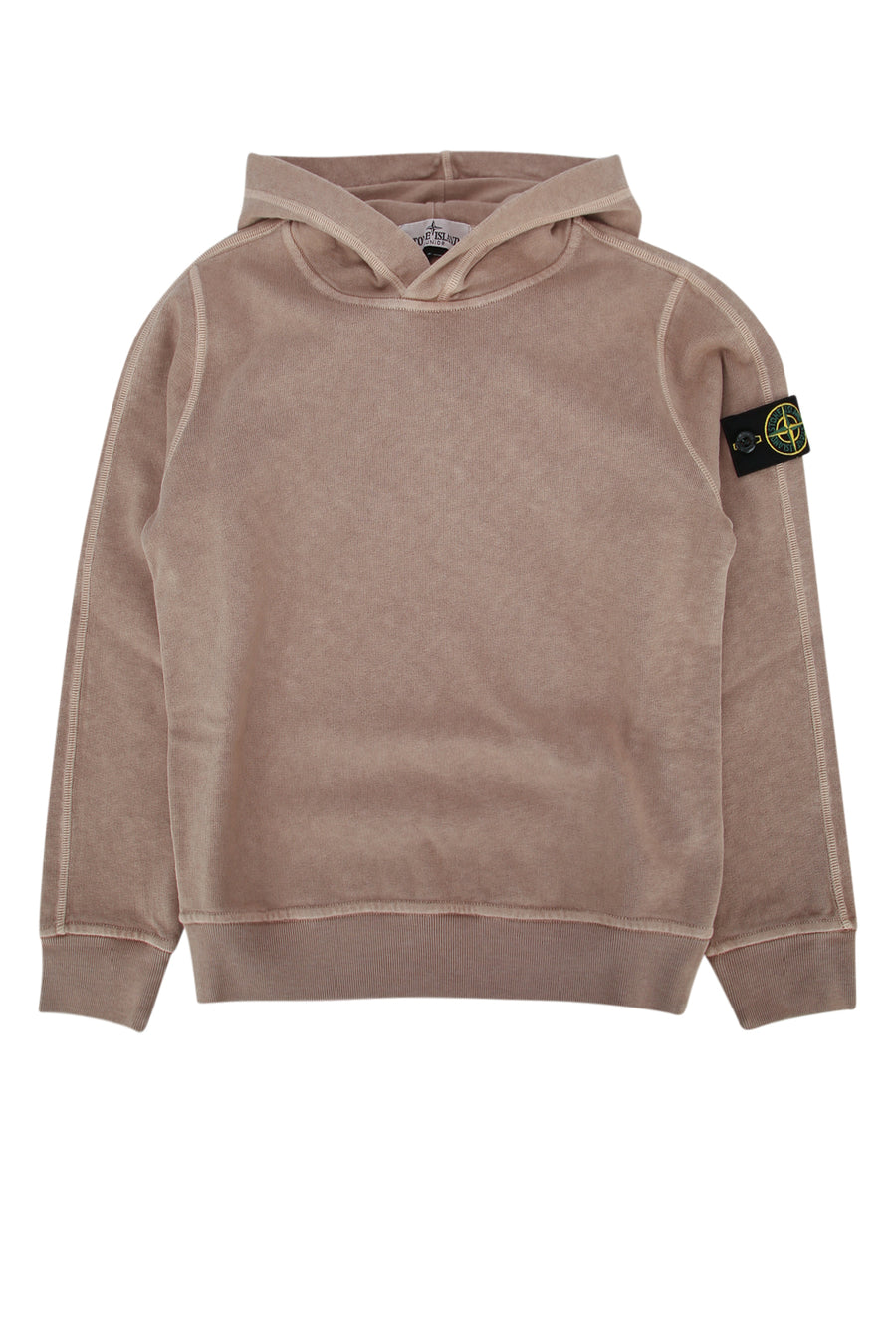 Stone Island Kids Sweater 100% cotton hoodie in gray