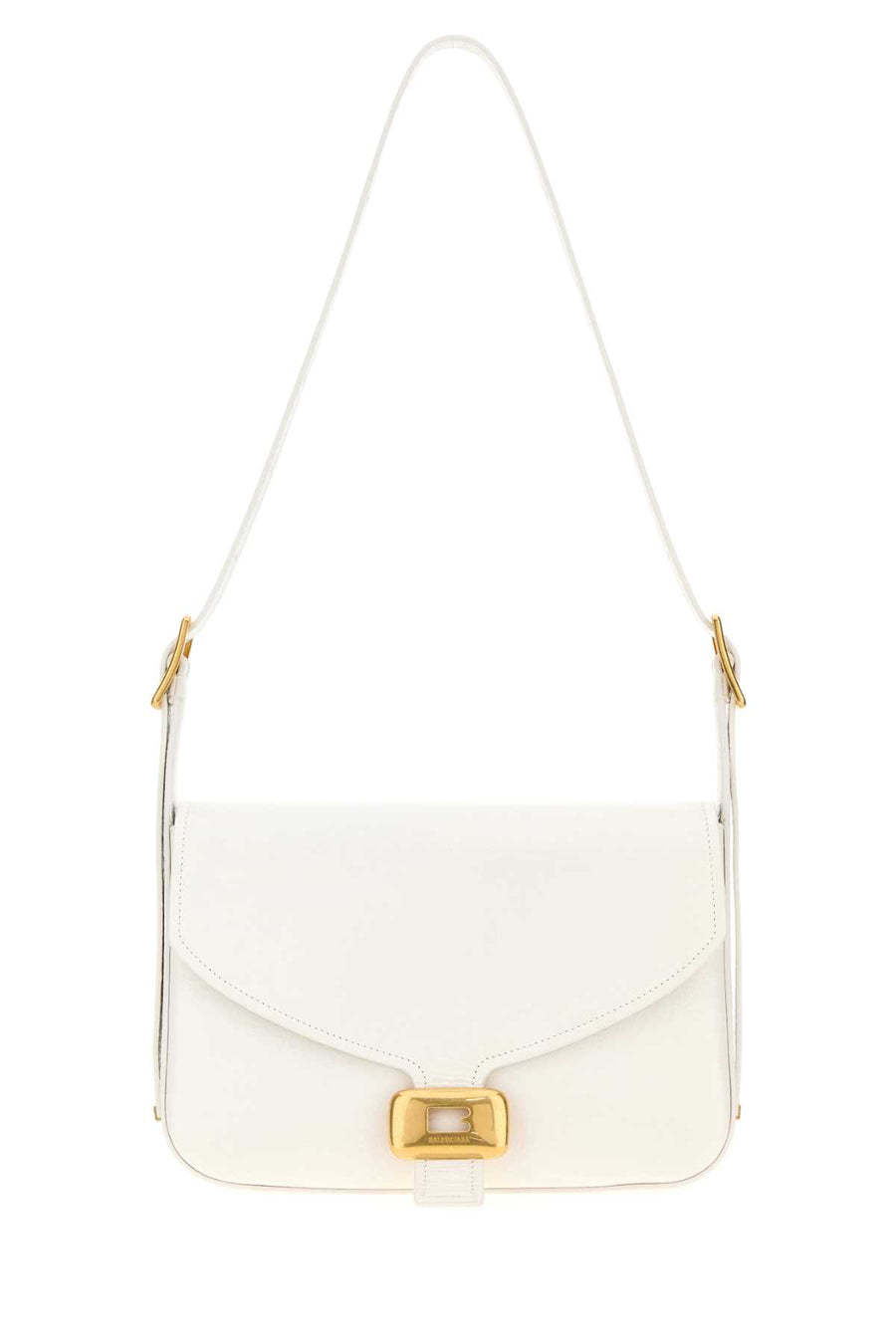 Balenciaga Exterior: 100% Lamb Lining: 100% Lamb Finishing: Golden metal shoulder bag in white