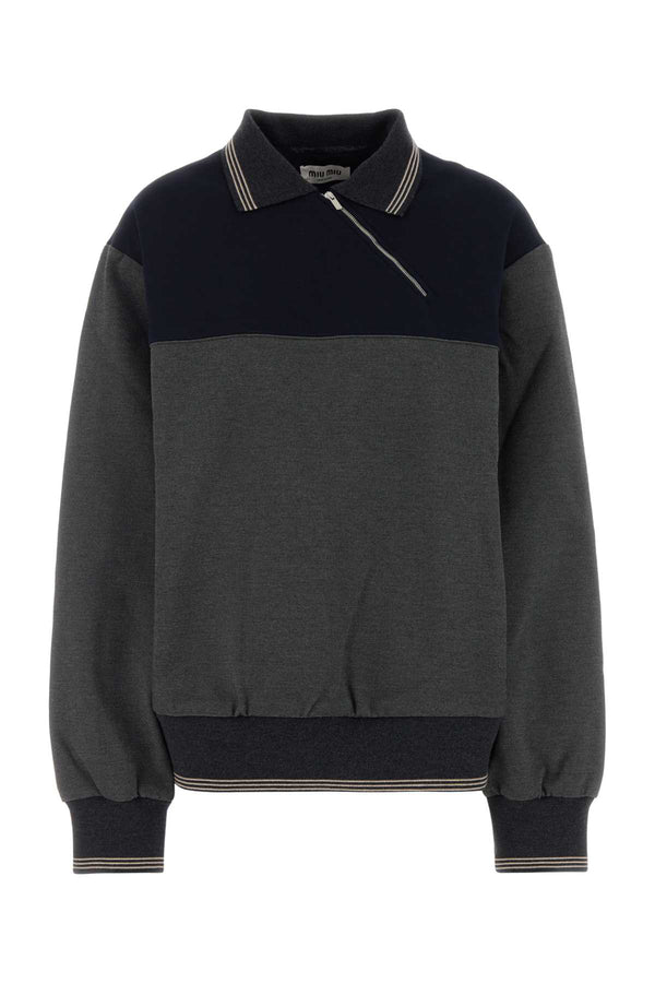 Miu Miu 85% Viscose sweatshirt in gray
