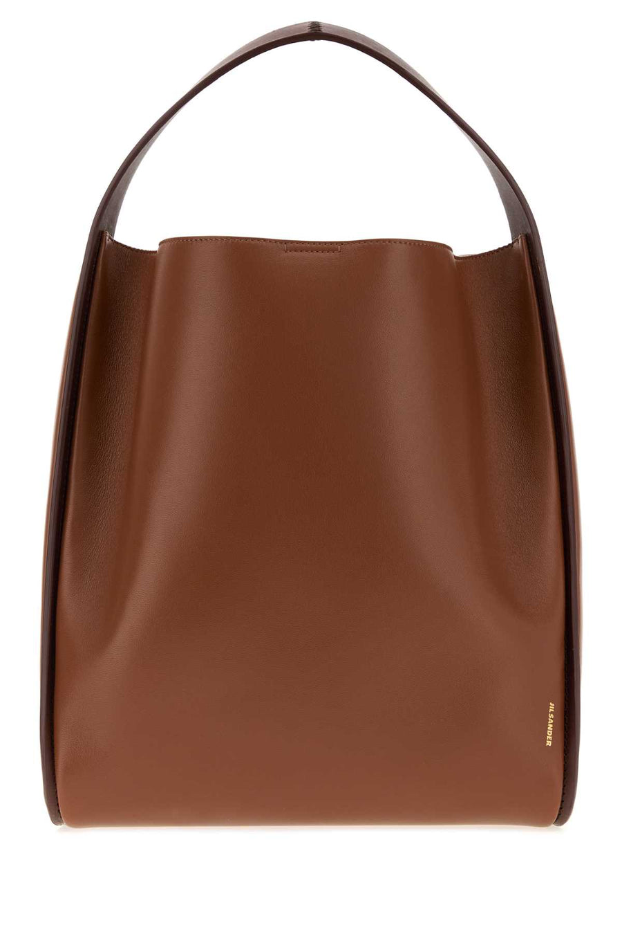 Jil Sander Tote Exterior: 100% Ovine leather bucket bag in brown