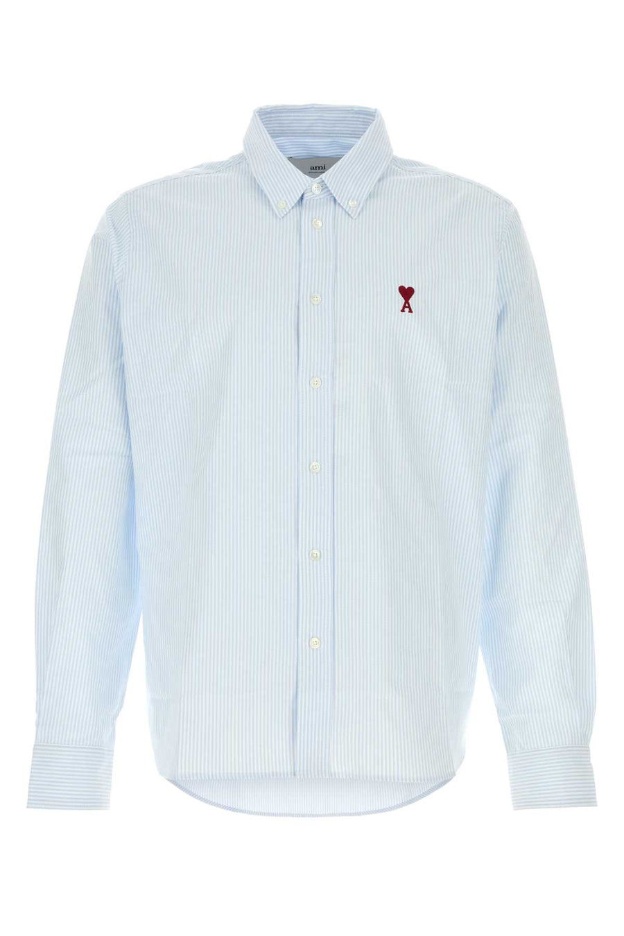 AMI Paris Exterior: 100% Cotton shirt in blue