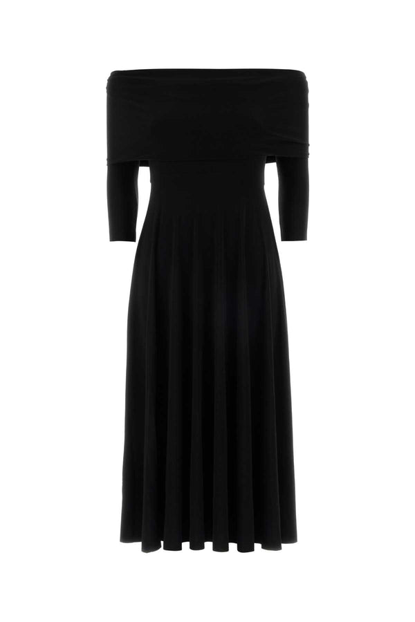 Norma Kamali 95% Polyester dress in black