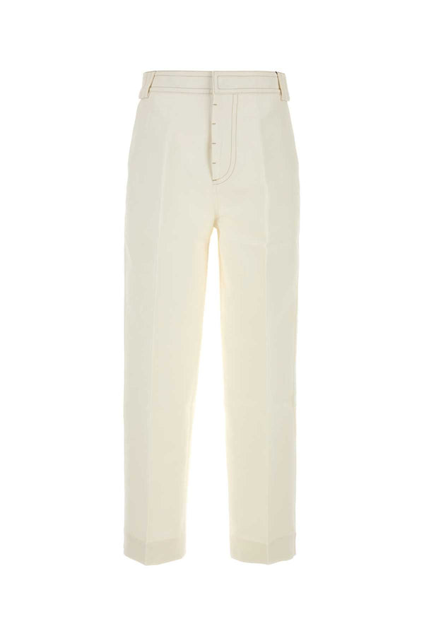 AMI Paris Trousers 100% Cotton trousers in white