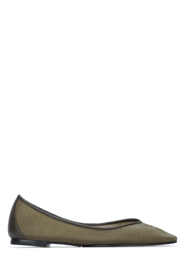 Jacquemus Petit 100% calf leather flat in olive
