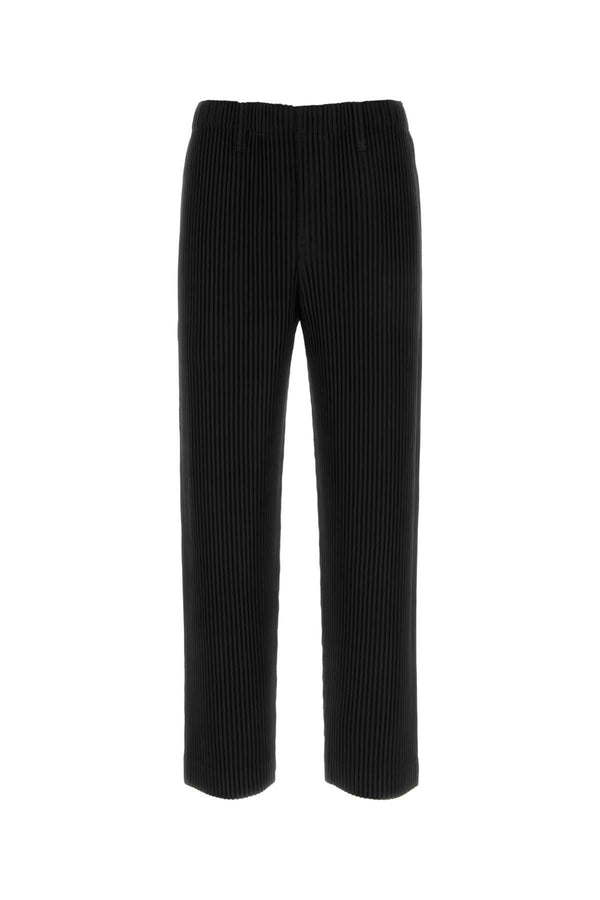 Homme Plisse' Issey Miyake 100% Polyester trousers in black