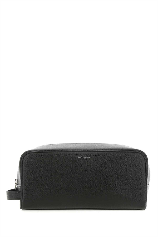Saint Laurent Calf skin travel wallet in black