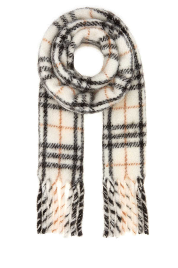 Burberry Check 52% Alpaca scarf in beige