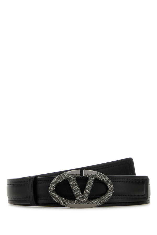 Valentino Garavani Calf leather belt in black