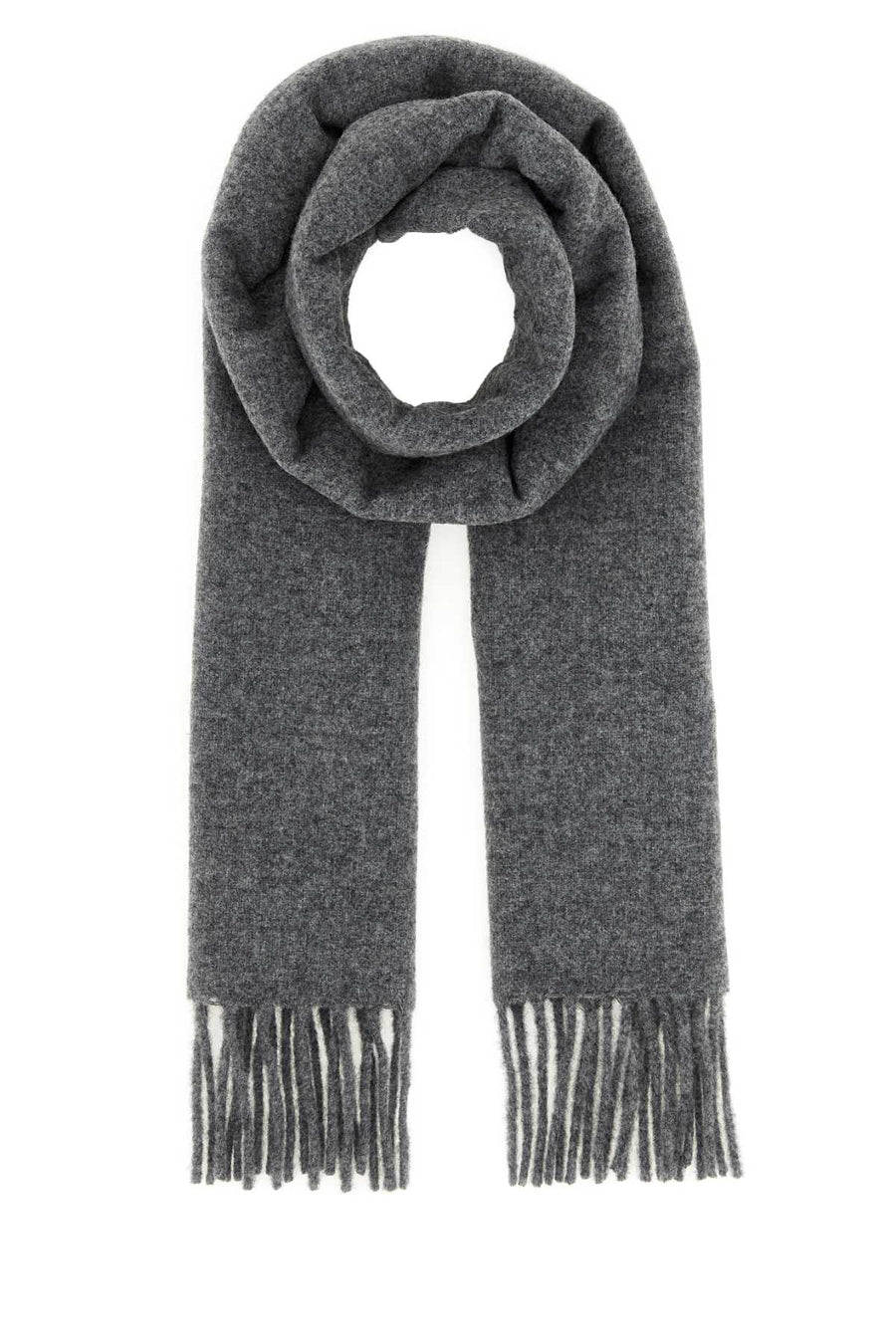 Jil Sander 100% Virgin wool scarf in gray