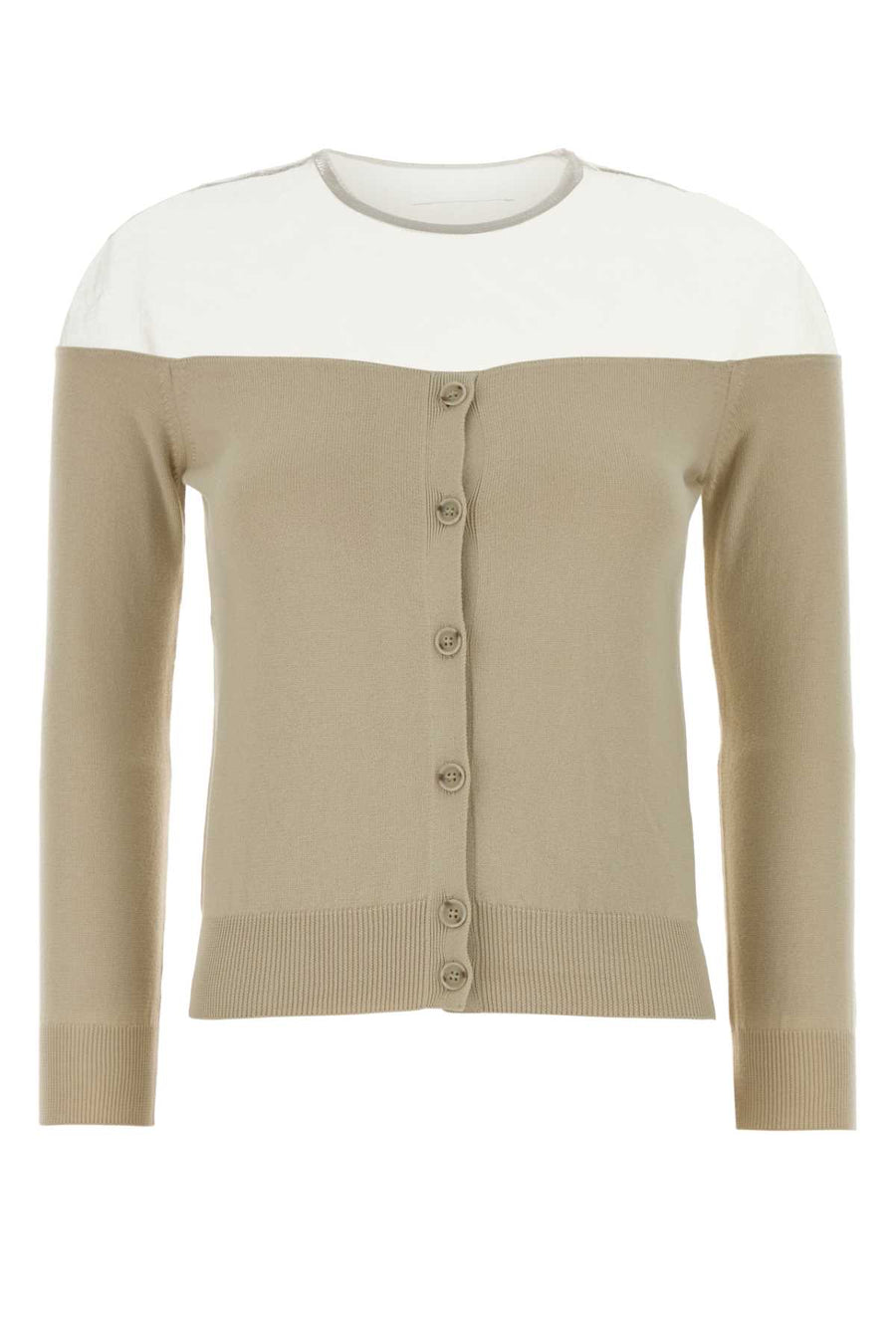 MM6 Maison Margiela 78% Cotton cardigan in beige