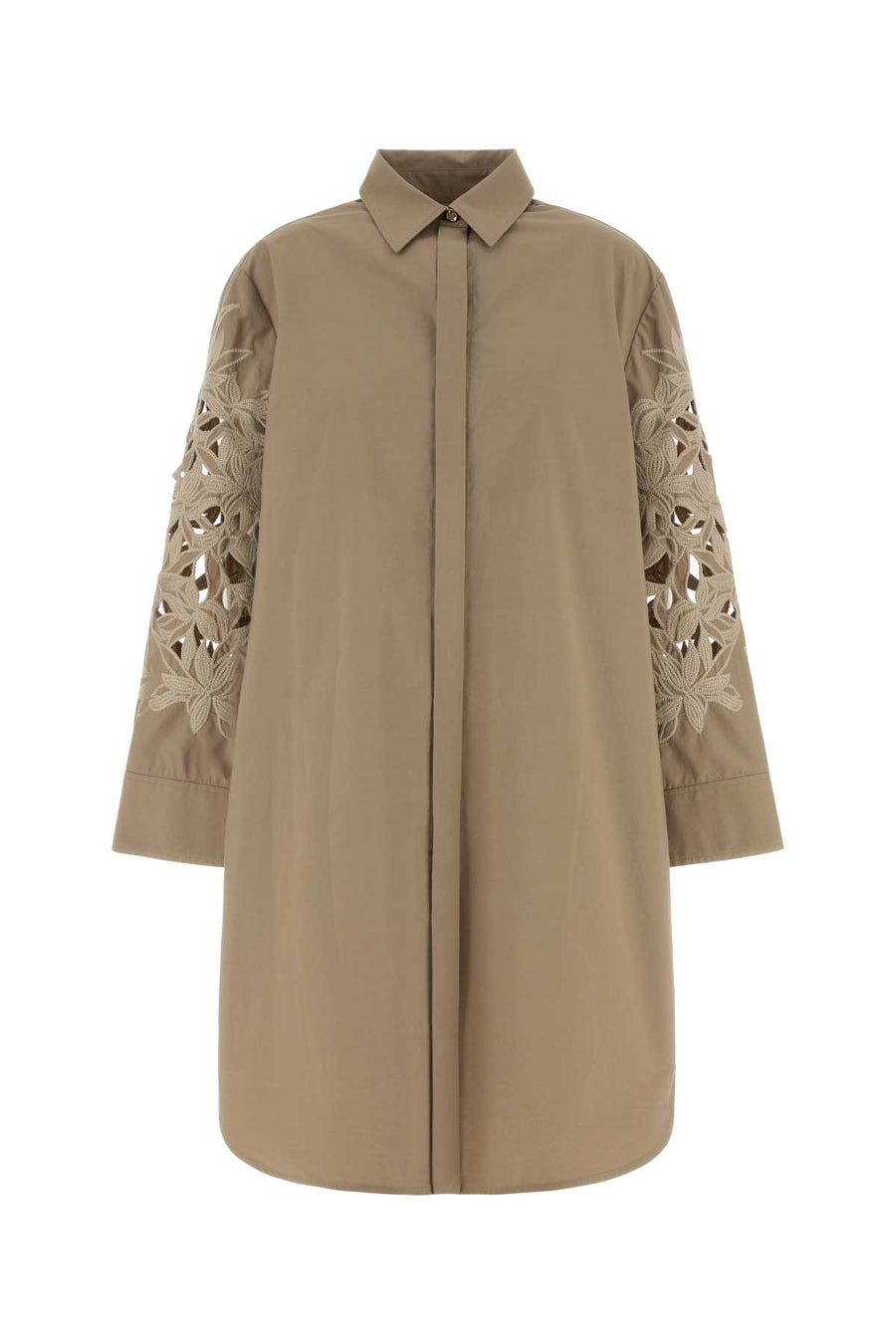 Agnona Dress 100% Cotton shirt dress in beige