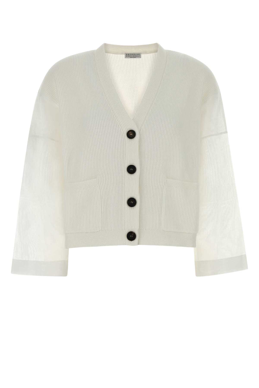 Brunello Cucinelli 100% Cotton cardigan in white