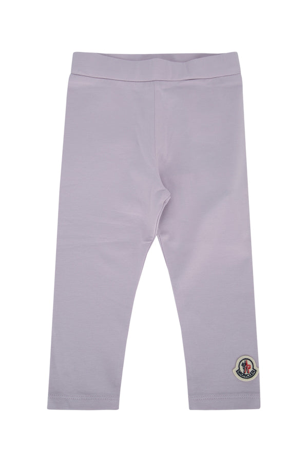 Moncler Jr 92% Cotton leggings in purple