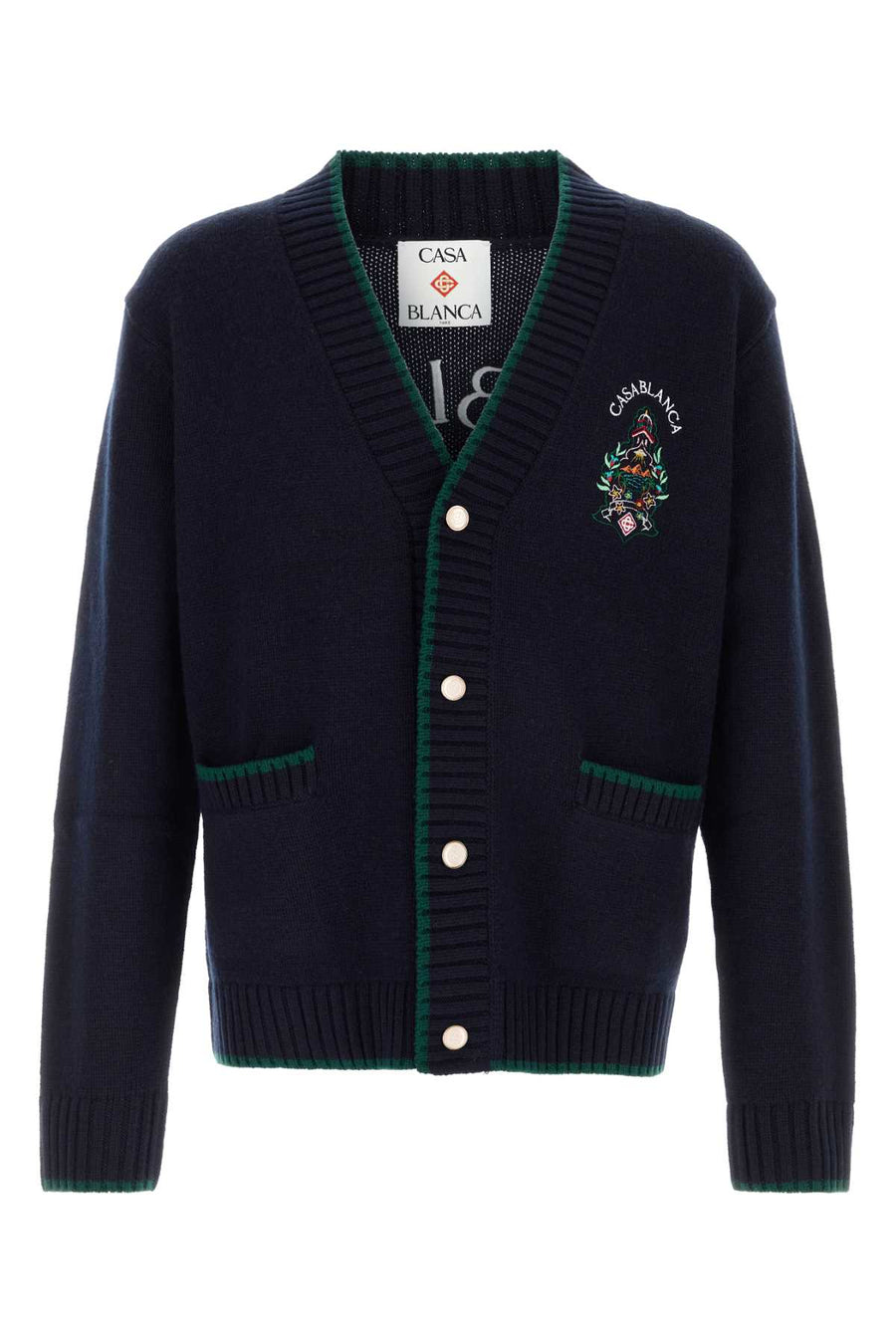 Casablanca 90% Wool cardigan in navy
