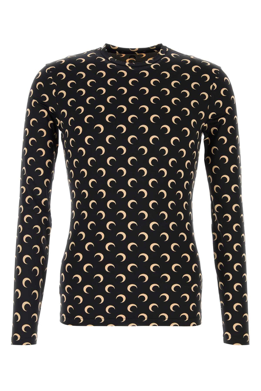 Marine Serre Printed 88% Nylon 12% Elastane t-shirt in black