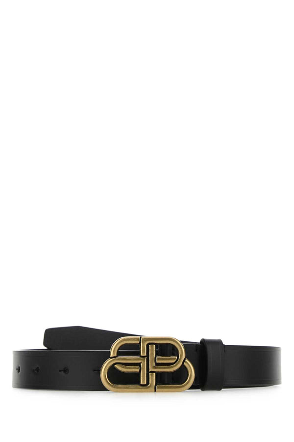 Balenciaga Thin T Domesticated Calf 100% belt in black