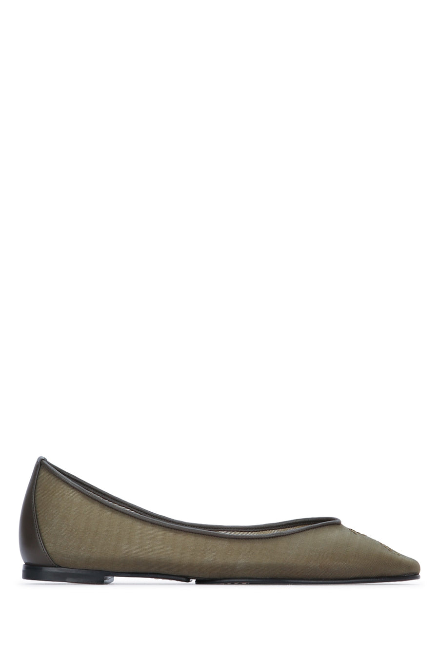 Jacquemus Ballerines Nylon 100% (principal) flat in khaki