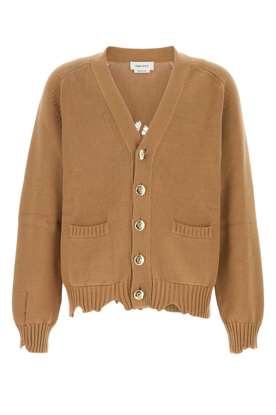Alexander McQueen 100% Cotton cardigan in beige
