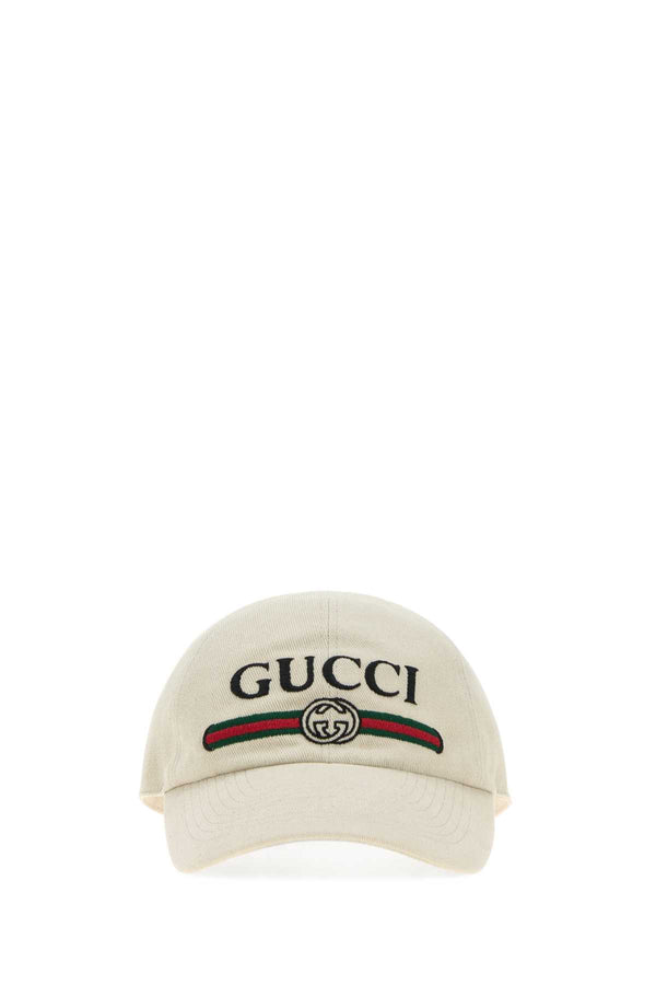 Gucci Devon Cotton baseball cap in beige