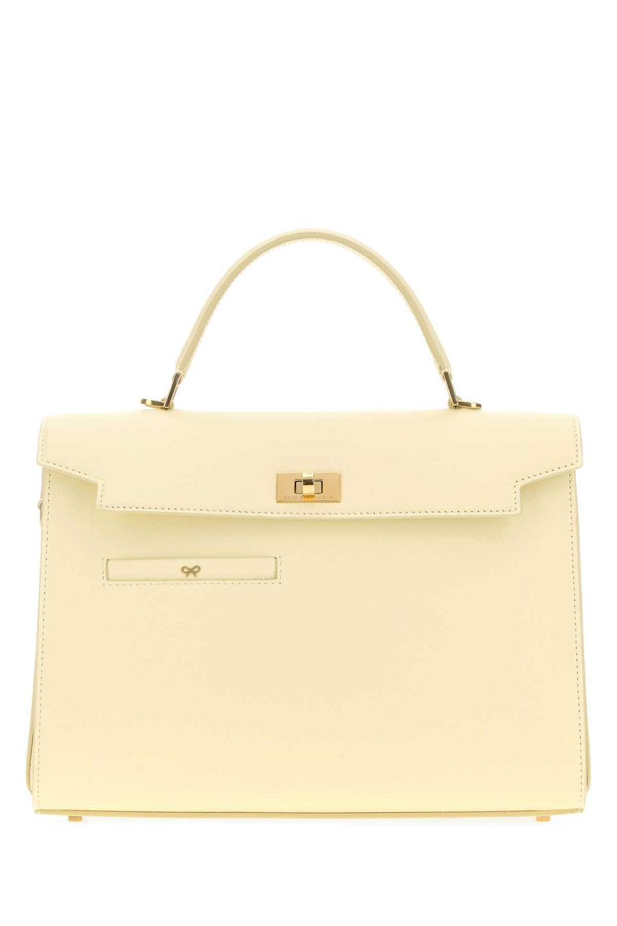 Anya Hindmarch Silky Exterior: 100% Calf top handle bag in yellow