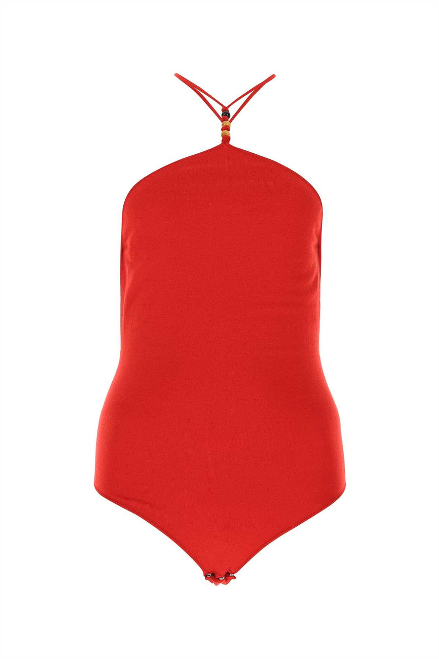 Bottega Veneta 80% Cashmere bodysuit in red