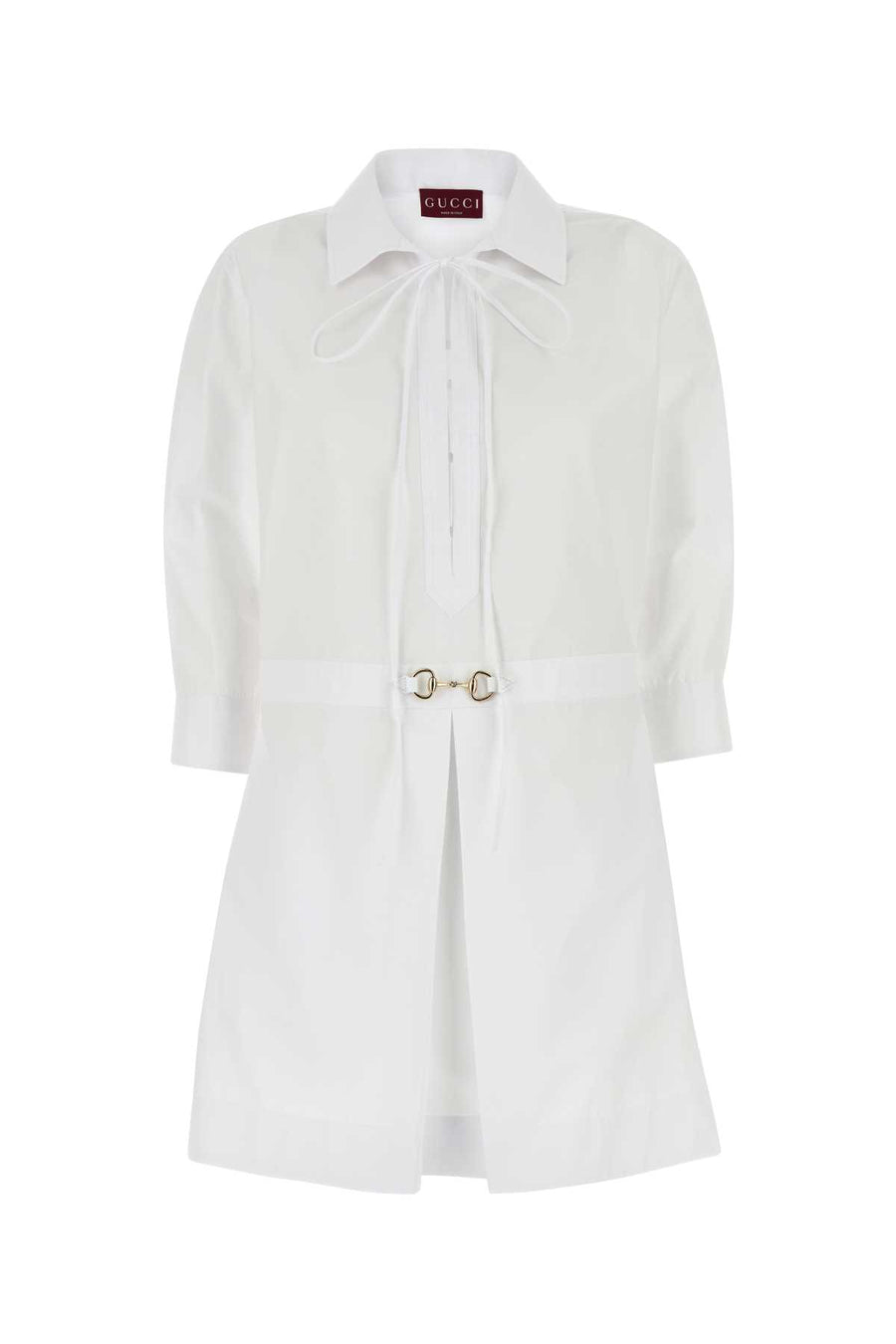 Gucci 100% Cotton shirt dress in white