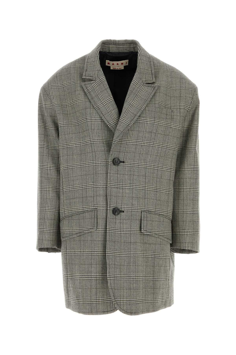 Marni Exterior: 100% Virgin wool; Lining: 100% Viscose blazer in gray