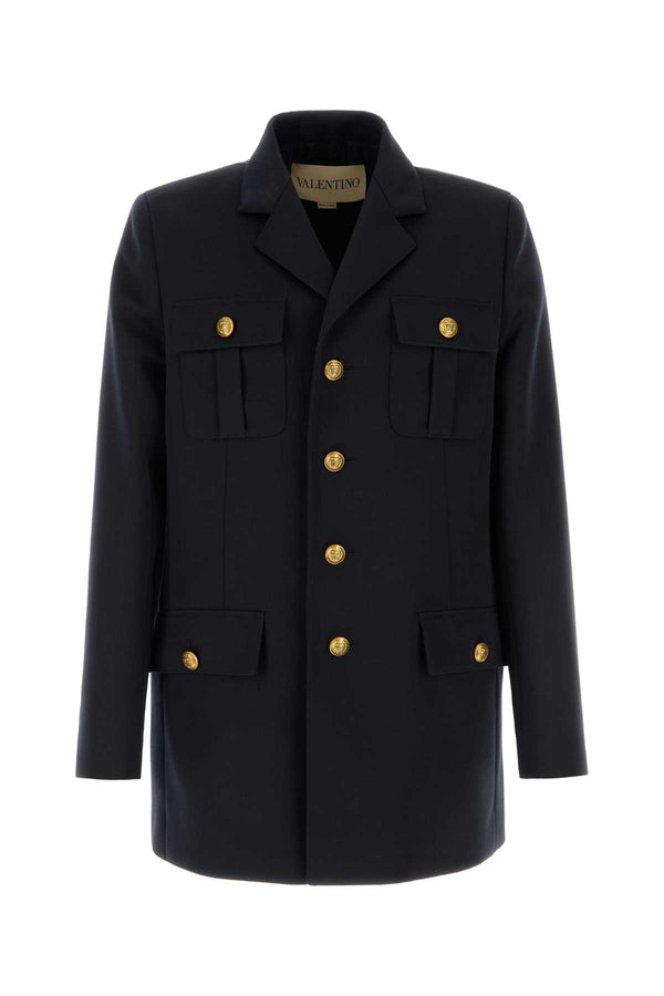Valentino Garavani Collection Exterior: 100% Virgin wool; Lining: 100% Cupro blazer in navy