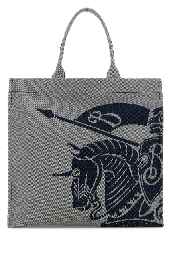 Burberry 94% Cotton tote bag in gray