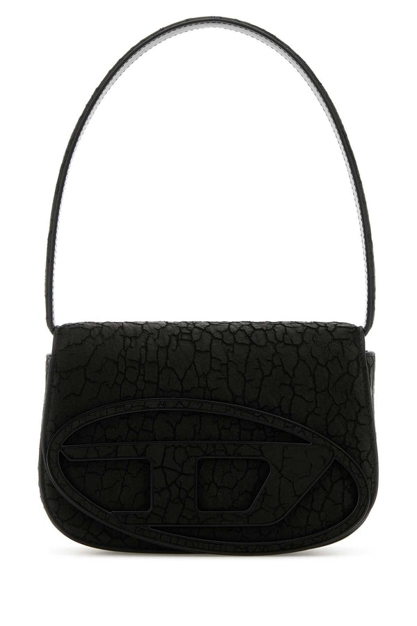 Diesel Exterior: 90% Ovine leather shoulder bag in black