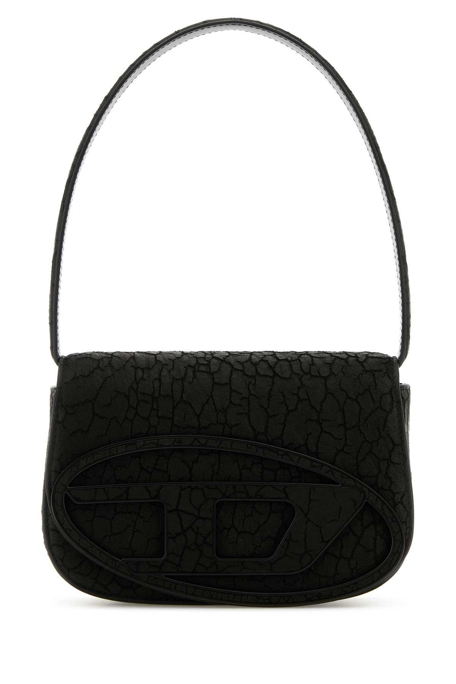 Diesel Exterior: 90% Ovine leather shoulder bag in black